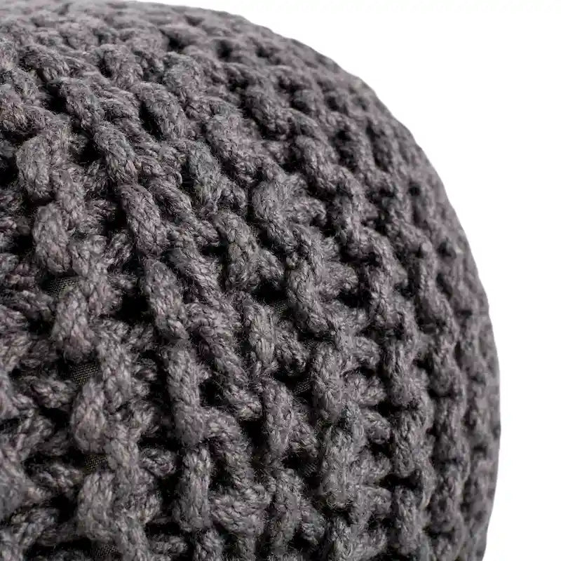 Asilah Indoor and Outdoor Round Pouf - 20X20X14