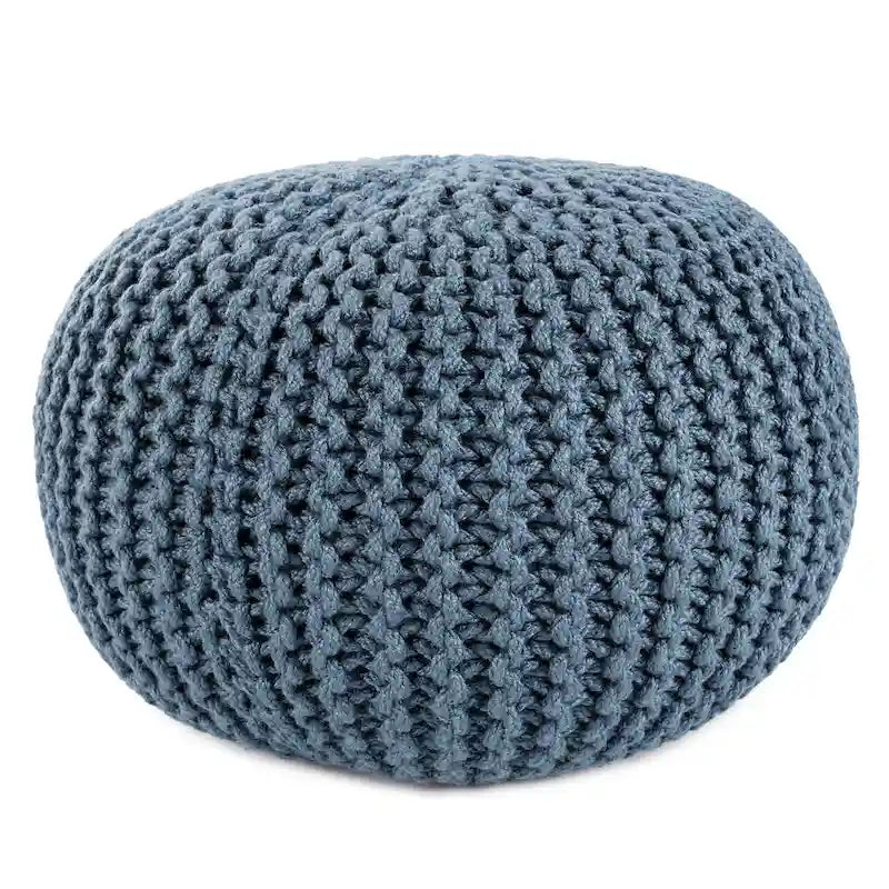 Asilah Indoor and Outdoor Round Pouf - 20X20X14