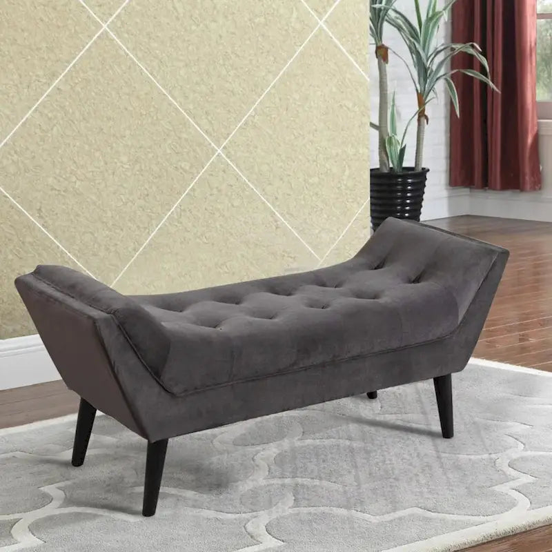 Andeworld end of bed bench Entryway Bench Modern Fabric Footstool for Hallway with Wooden Legs
