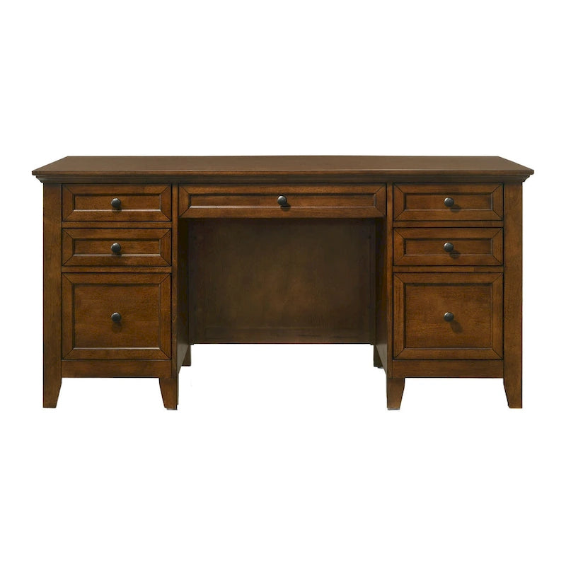 San Mateo Home Office 62 Wide Executive Desk with 7 Drawers