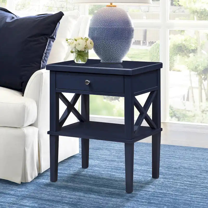 Copper Grove Castle Creek Wooden Nightstand with Lower Shelf