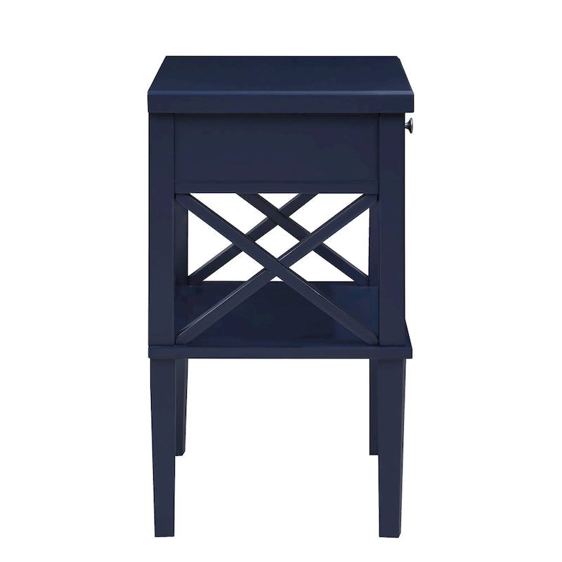 Copper Grove Castle Creek Wooden Nightstand with Lower Shelf