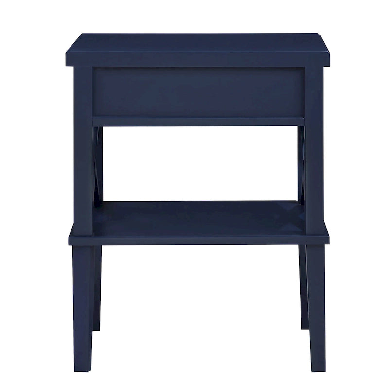 Copper Grove Castle Creek Wooden Nightstand with Lower Shelf