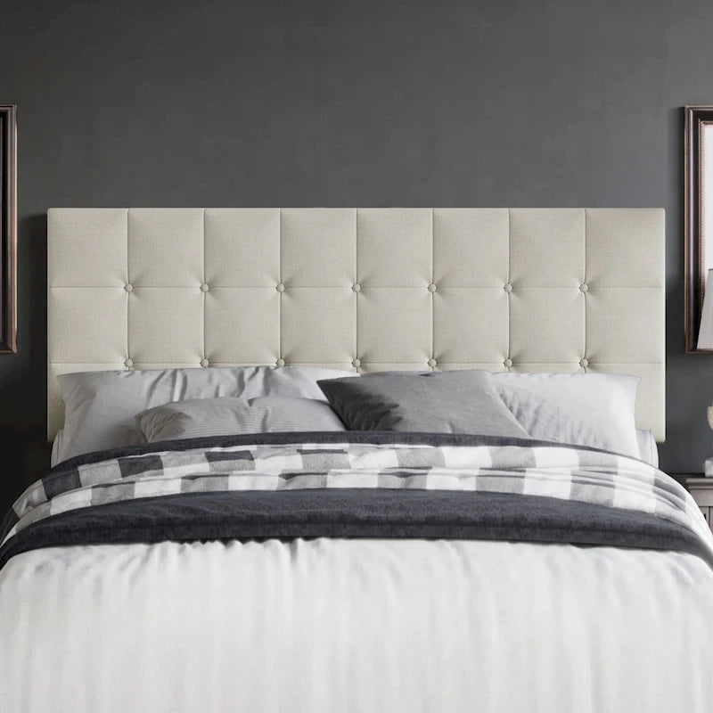 CraftPorch Classic Button-Tufted Rectangle Upholstered Headboard