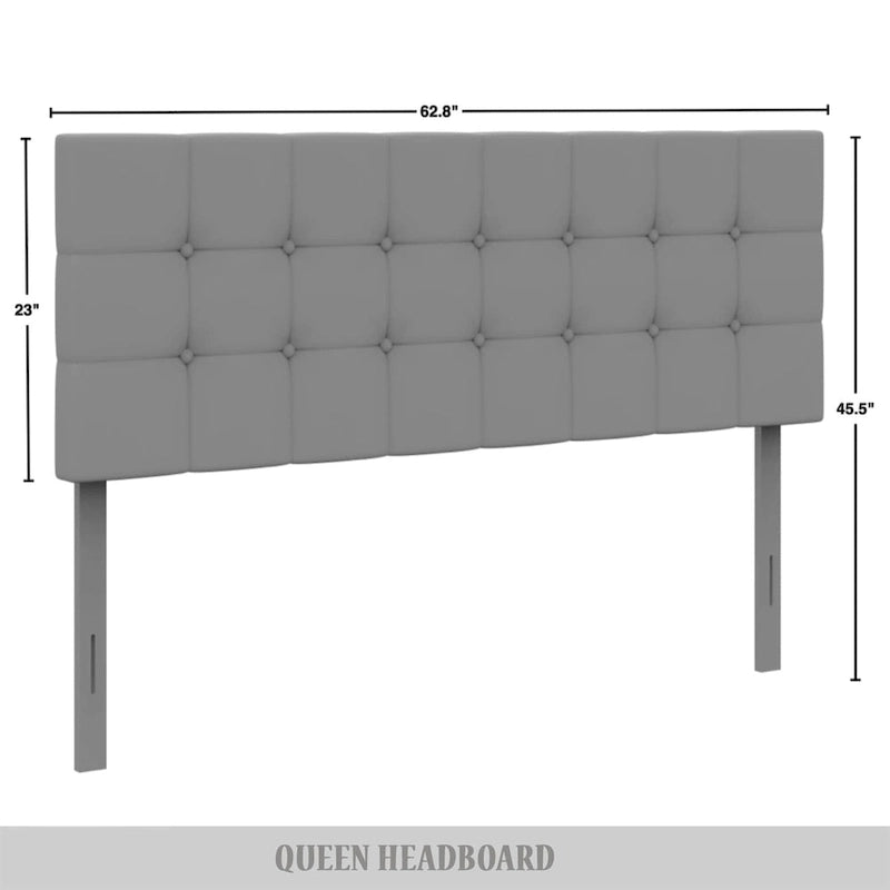 CraftPorch Classic Button-Tufted Rectangle Upholstered Headboard