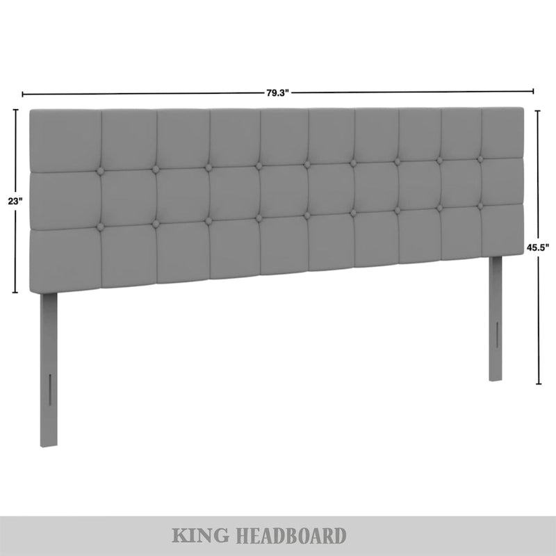 CraftPorch Classic Button-Tufted Rectangle Upholstered Headboard