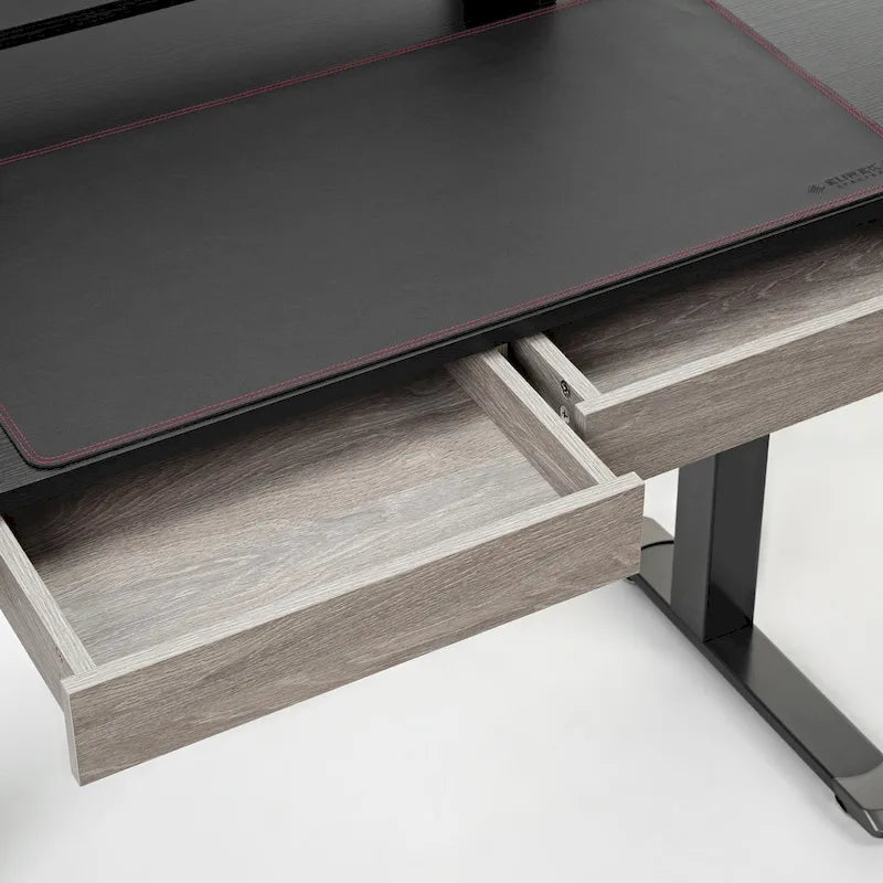 Eureka Ergonomic Home Office Electric Height Adjustable Standing Desk with 2 Drawers & Monitor Stand