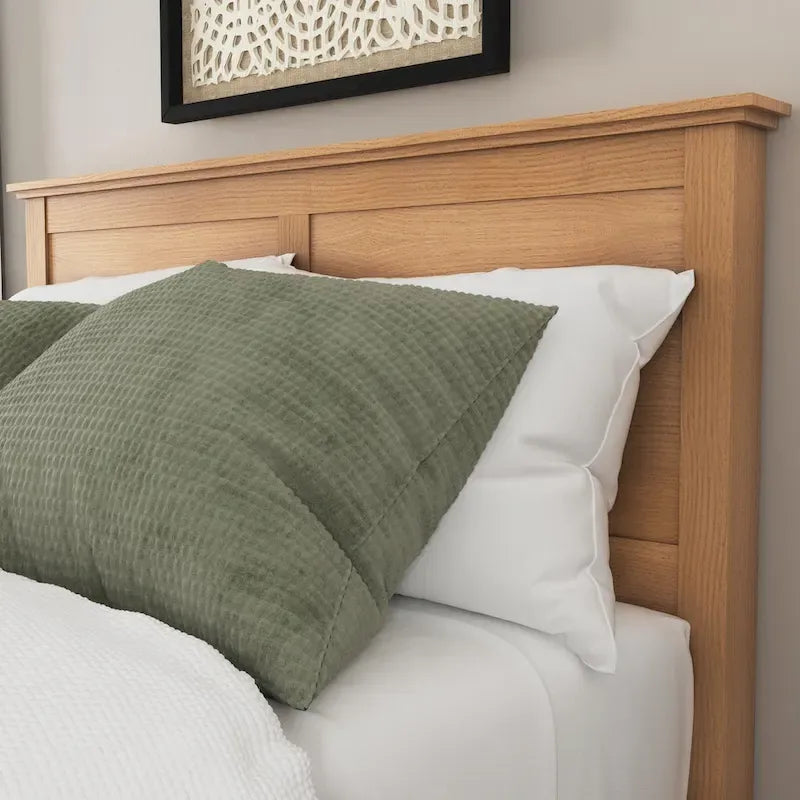 Oak Park Brown Wood Queen Bed, Nightstand and Dresser