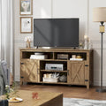 Moasis Farmhouse Highboy TV Stand for 65-Inch TV Barn Door Entertainment Center