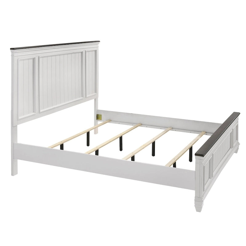 Roundhill Furniture Clelane Shiplap Wood Panel Bed
