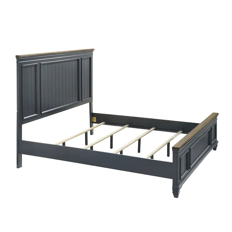 Roundhill Furniture Clelane Shiplap Wood Panel Bed