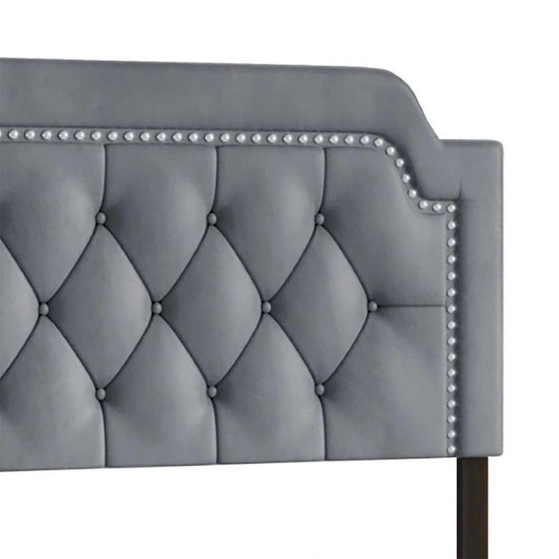 CraftPorch Elegance Velvet Button Tufted Upholstered Platform Bed