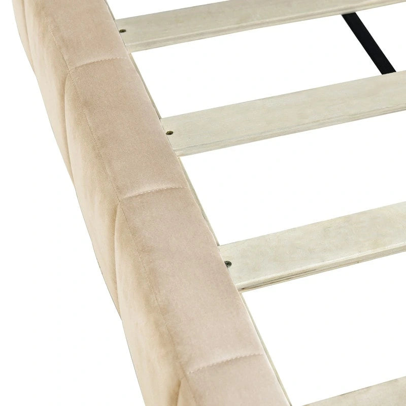 Full Size Upholstered Daybed/Sofa Bed with L-shaped Headboard