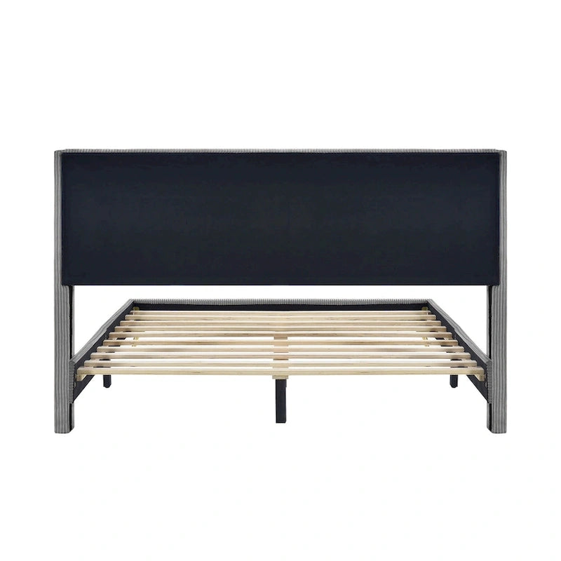Queen Size Platform Bed with Metal Legs