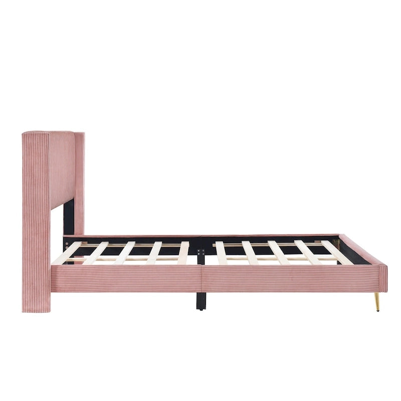 Queen Size Platform Bed with Metal Legs