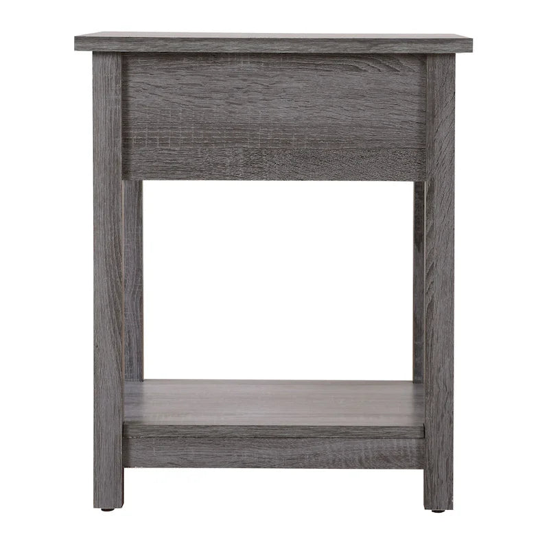 Salem 1-drawer and Shelf Wooden Nightstand