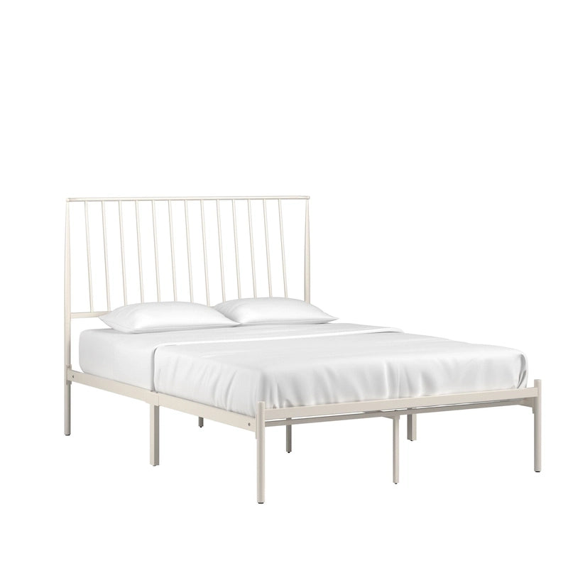 Bliss Metal Platform Bed with Curved Metal Headboard by iQ Modern