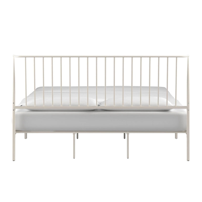 Bliss Metal Platform Bed with Curved Metal Headboard by iQ Modern