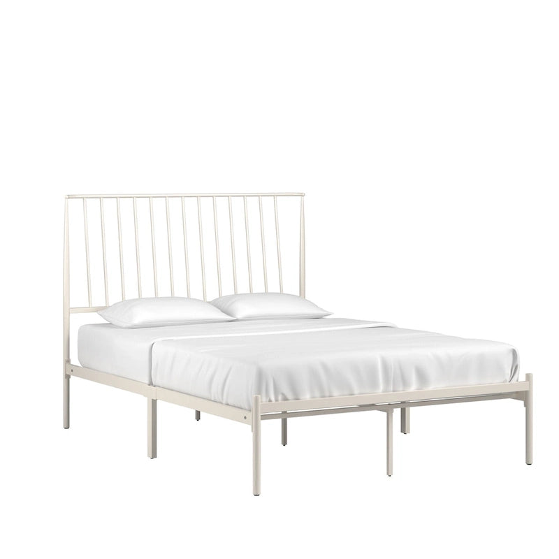 Bliss Metal Platform Bed with Curved Metal Headboard by iQ Modern