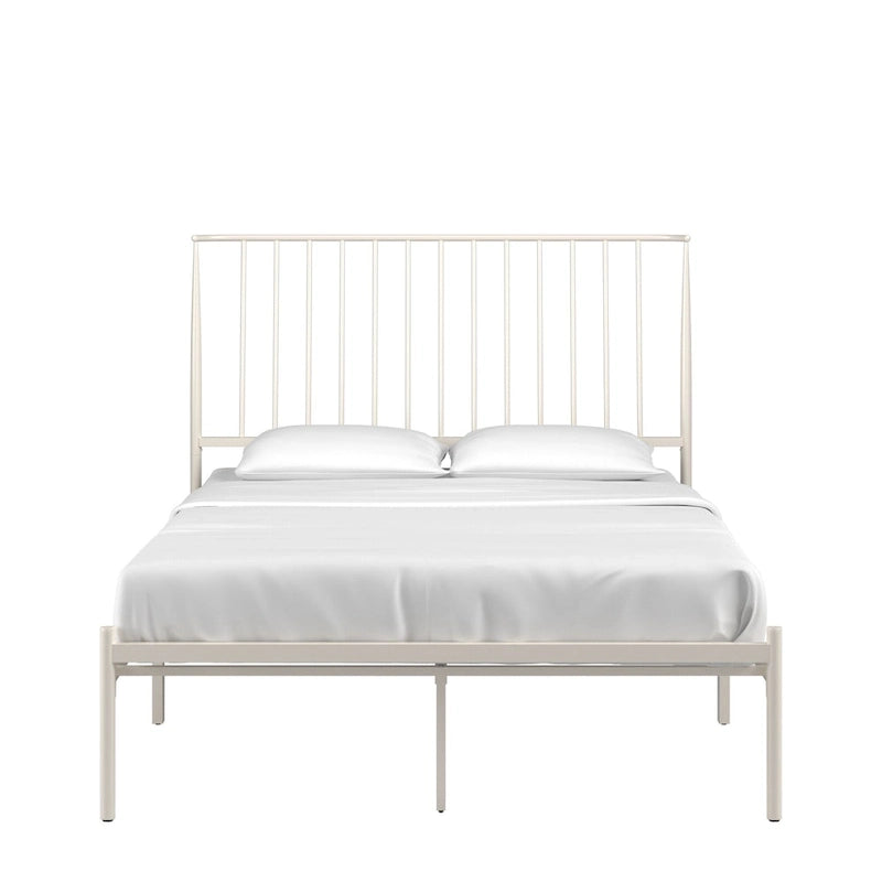 Bliss Metal Platform Bed with Curved Metal Headboard by iQ Modern