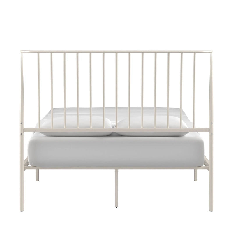 Bliss Metal Platform Bed with Curved Metal Headboard by iQ Modern