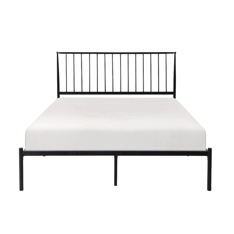 Bliss Metal Platform Bed with Curved Metal Headboard by iQ Modern