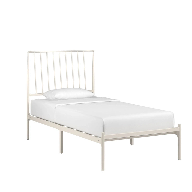 Bliss Metal Platform Bed with Curved Metal Headboard by iQ Modern