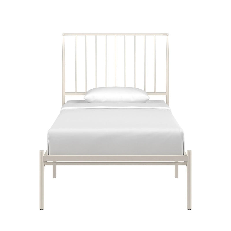 Bliss Metal Platform Bed with Curved Metal Headboard by iQ Modern