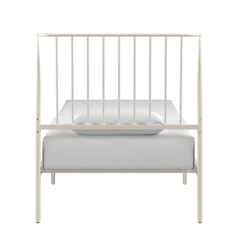 Bliss Metal Platform Bed with Curved Metal Headboard by iQ Modern