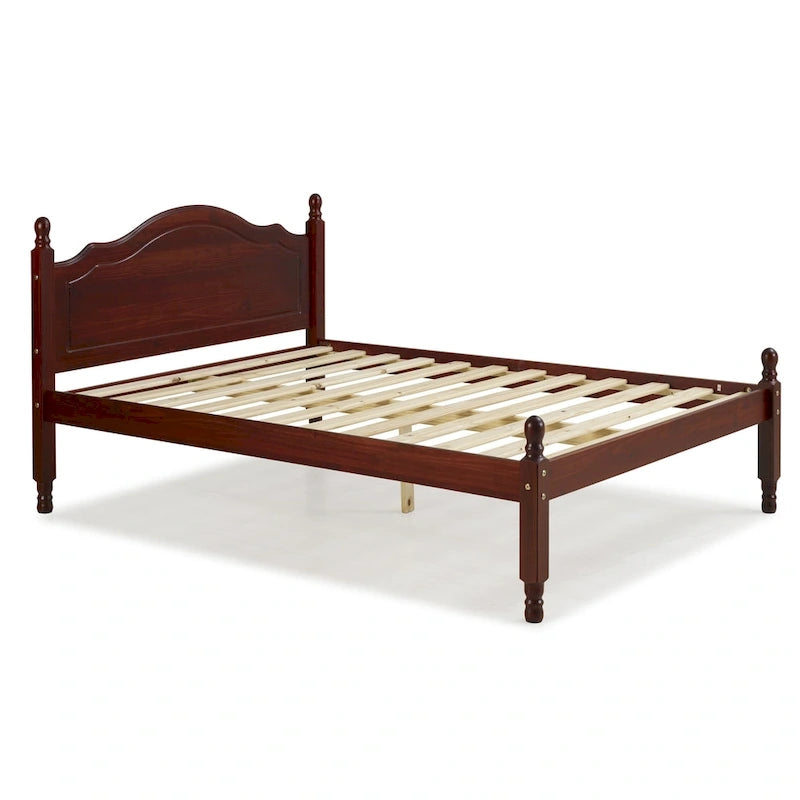 100% Solid Wood Reston Full Size Panel Headboard Platform Bed by Palace Imports