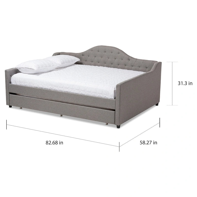 Eliza Contemporary Daybed with Pull-out Trundle by Baxton Studio