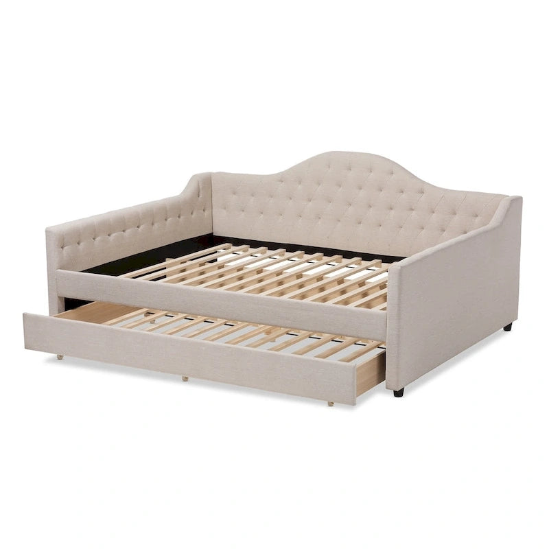 Eliza Contemporary Daybed with Pull-out Trundle by Baxton Studio