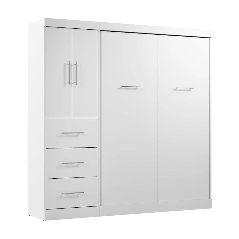 Nebula Full Murphy Bed with Wardrobe (84W) by Bestar