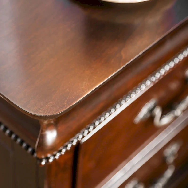 Diva Traditional Cherry Solid Wood 2-Piece Poster Bedroom Set by Furniture of America