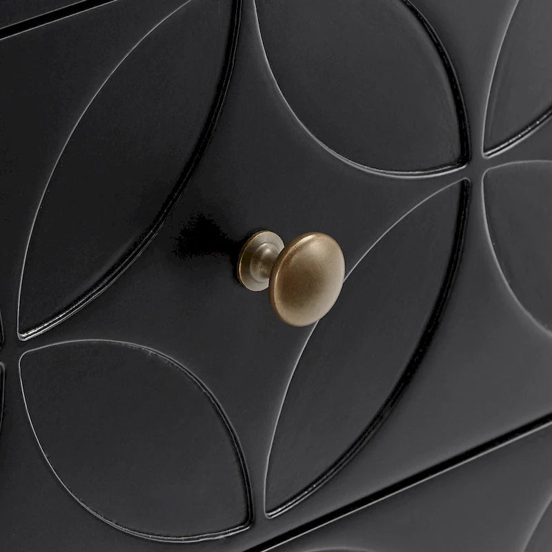 Luna Arched Diamond 2- Drawer Gold Metal End Table by iNSPIRE Q Bold