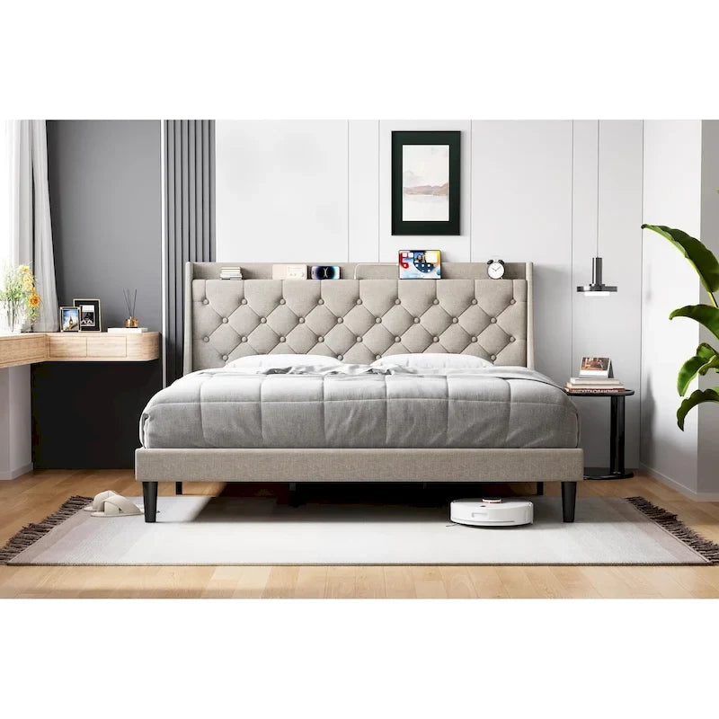 Upholstered Platform Bed Frame