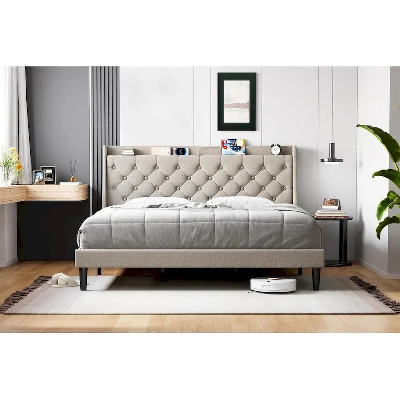 Upholstered Platform Bed Frame