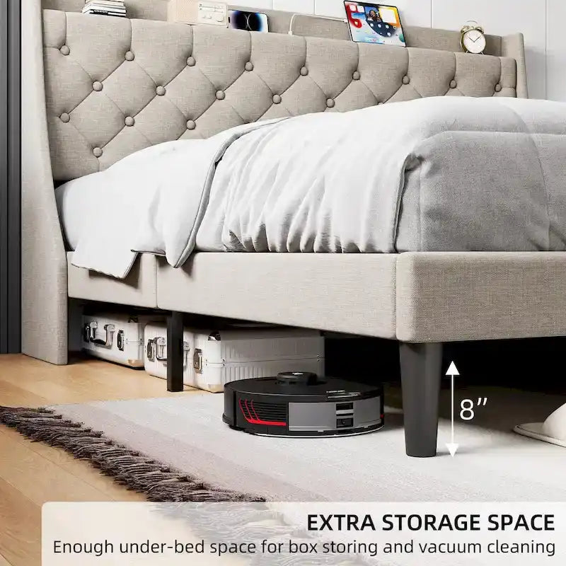 Upholstered Platform Bed Frame