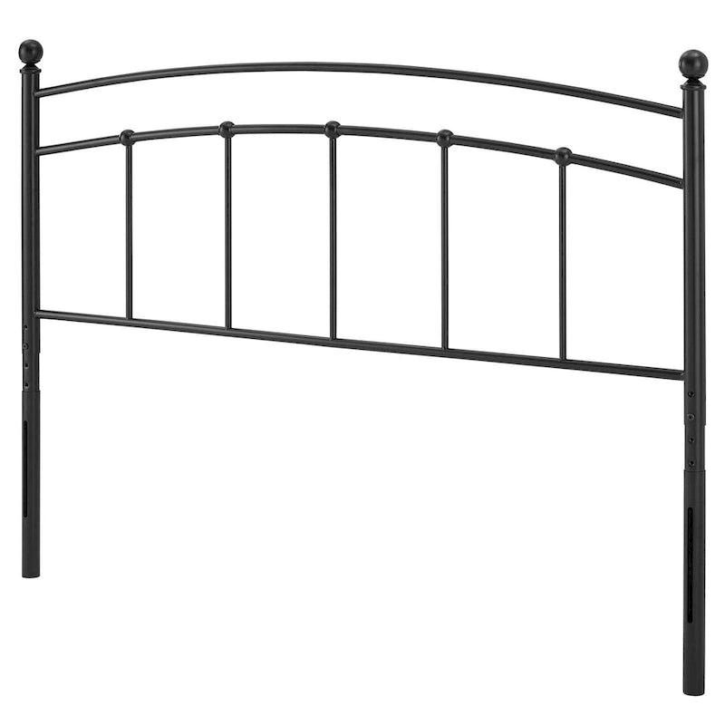 Tyler Arched Full Size Black Metal Headboard