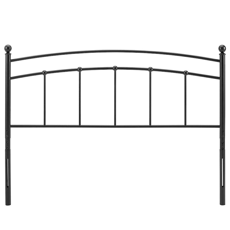 Tyler Arched Full Size Black Metal Headboard