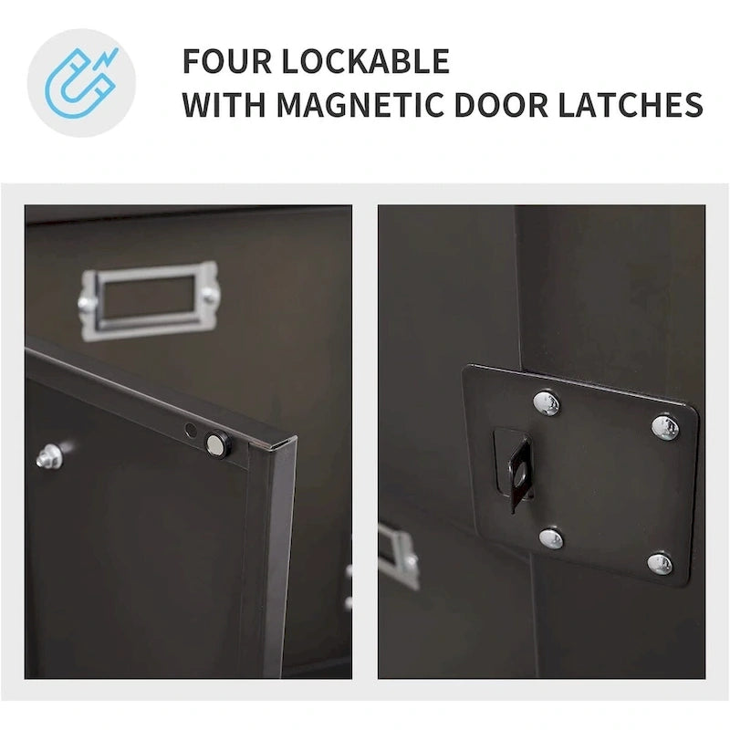 6 Doors Metal Locker Storage Cabinet