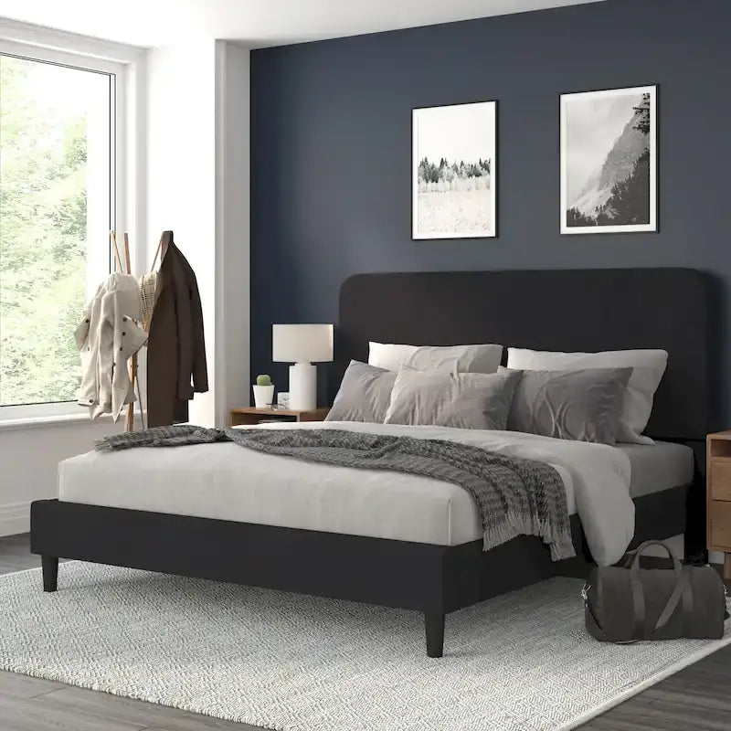 Upholstered Platform Bed with headboard