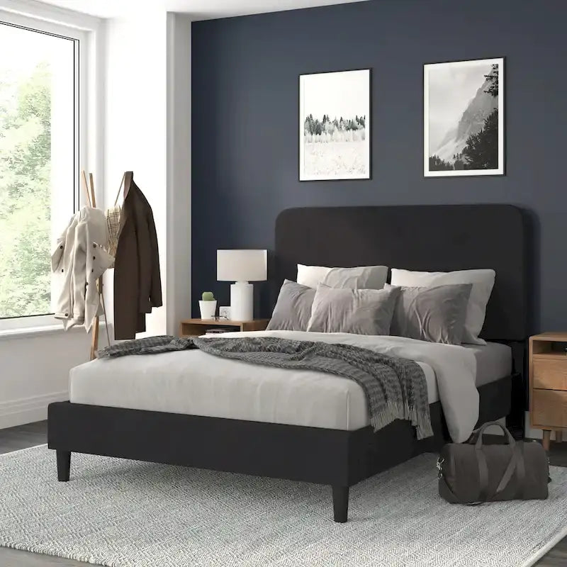 Upholstered Platform Bed with headboard