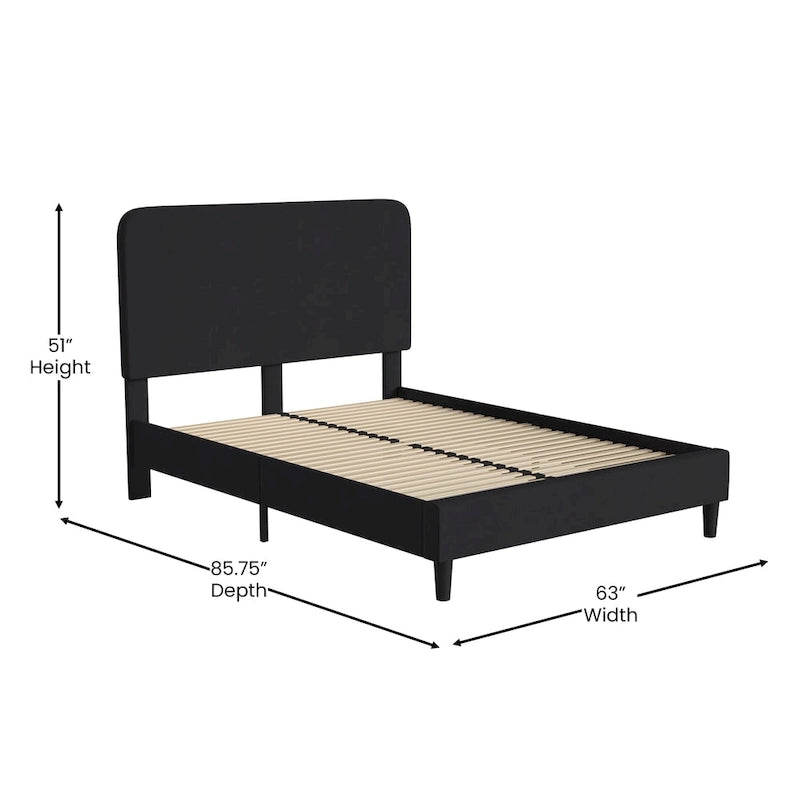 Upholstered Platform Bed with headboard