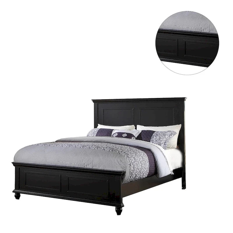 Wood Panel Bed With Headboard