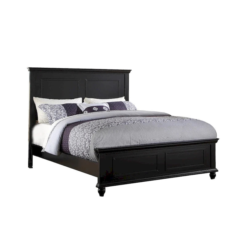 Wood Panel Bed With Headboard