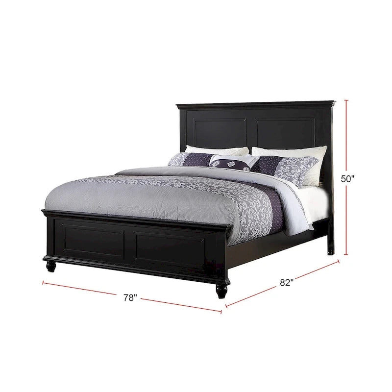 Wood Panel Bed With Headboard