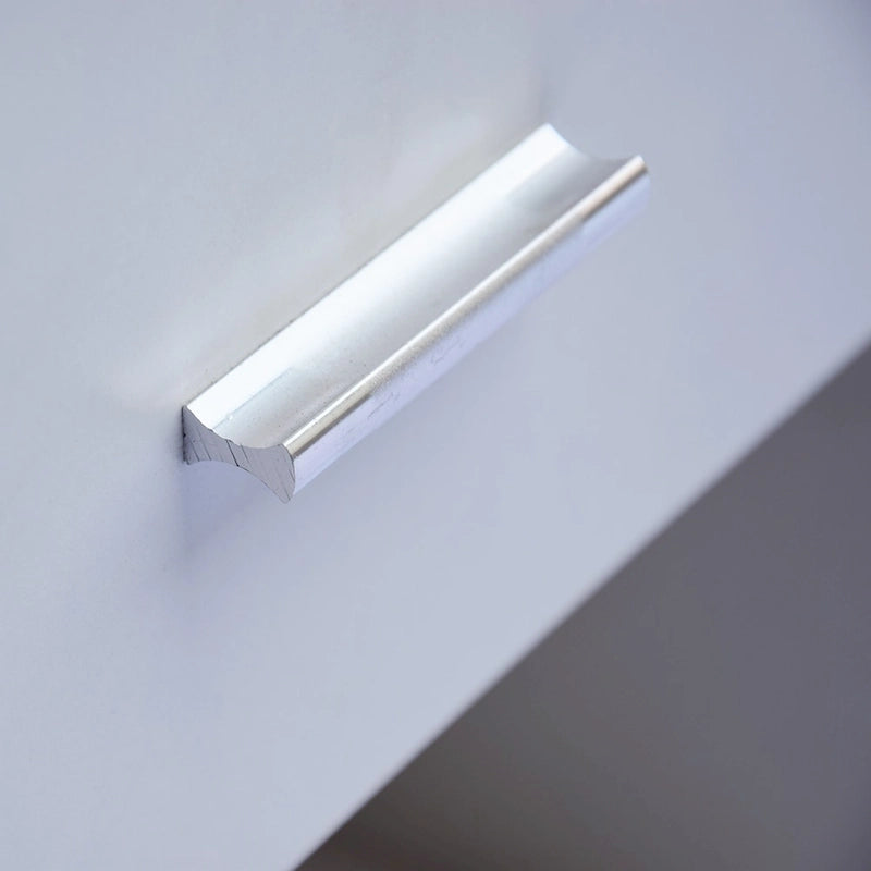 1-Drawer Metal Handle Bedside Cabinet Night Table White