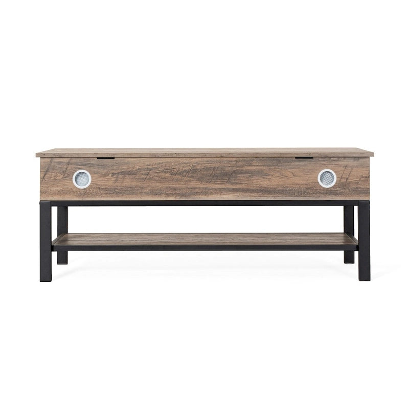Modern Farmhouse Entryway Storage Bench with Lower Shelf Storage