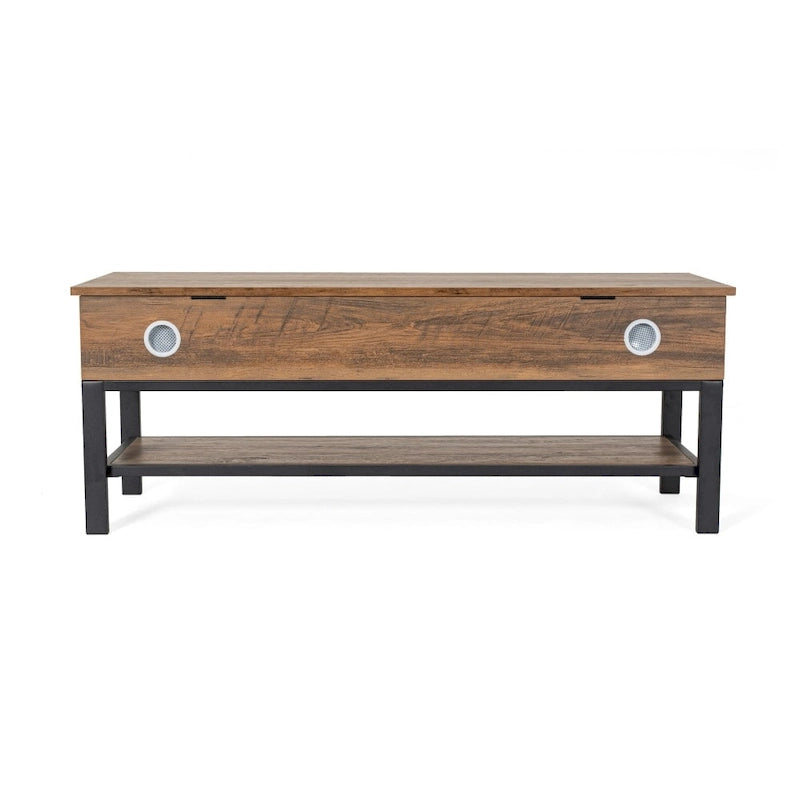 Modern Farmhouse Entryway Storage Bench with Lower Shelf Storage